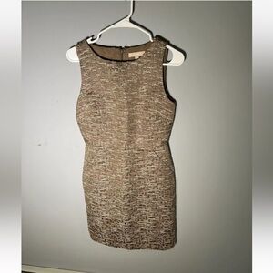 Banana republic multi textured dress gold size 2 nwot